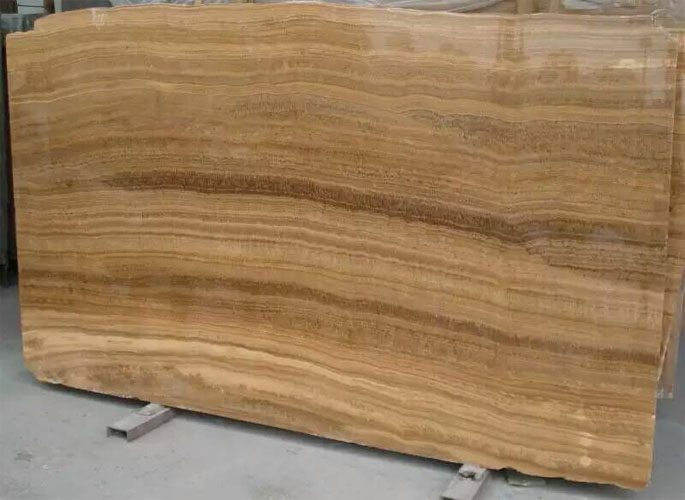 Imperial yellow wood marble slab