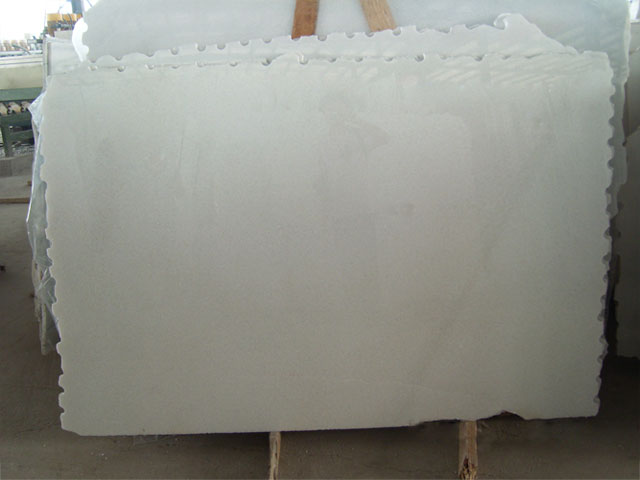 Polished natural crystal white marble slab