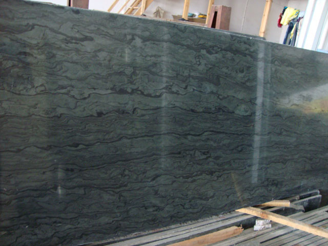 China new olives green wooden veined marble slab