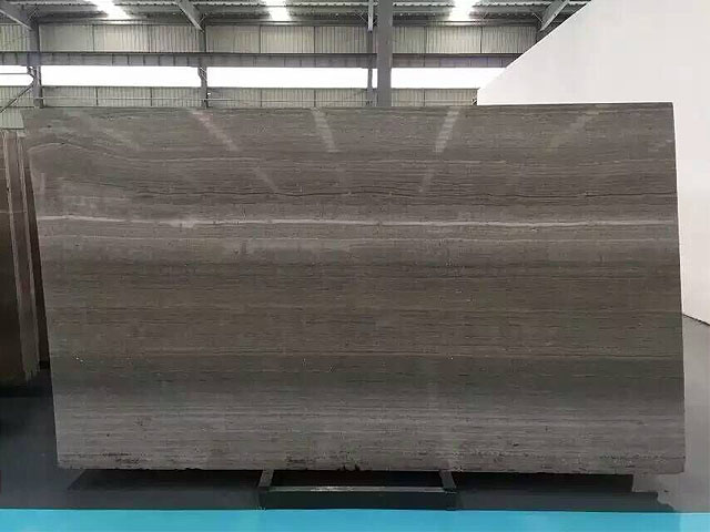China new wooden vein grey marble slab