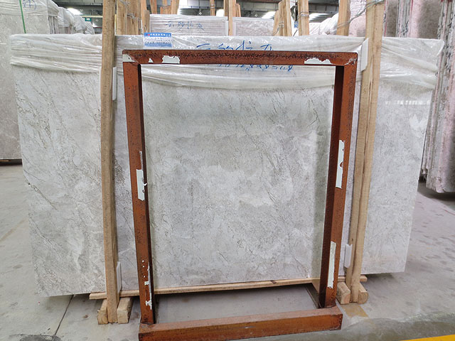 China perlato giorgio light grey marble slab