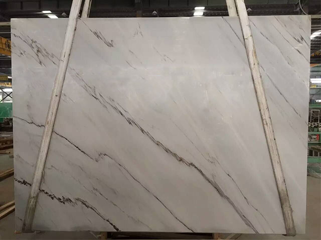 China veined white galaxy marble slab