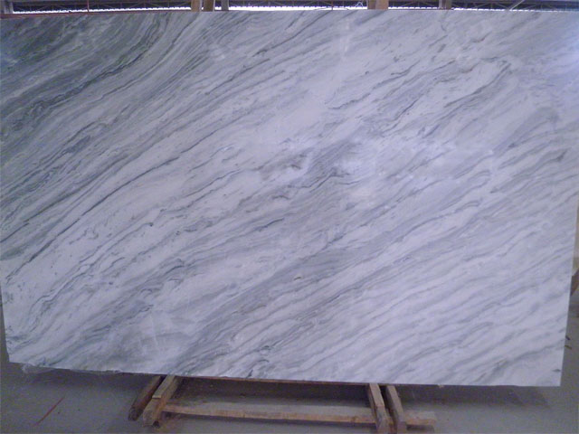China grey veined picasso white marble slab