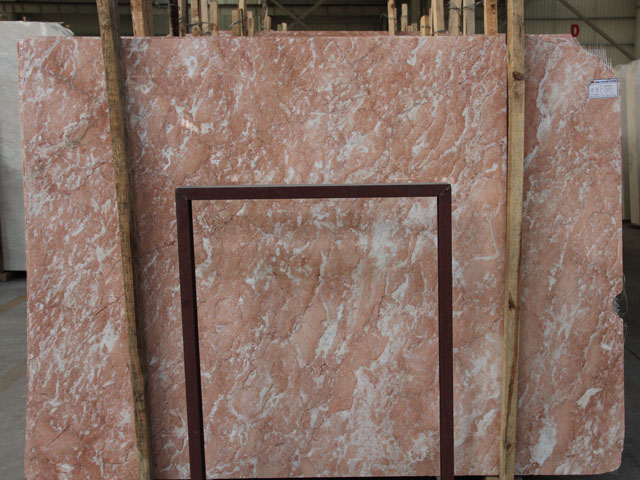 white veined diana rose pink marble slab