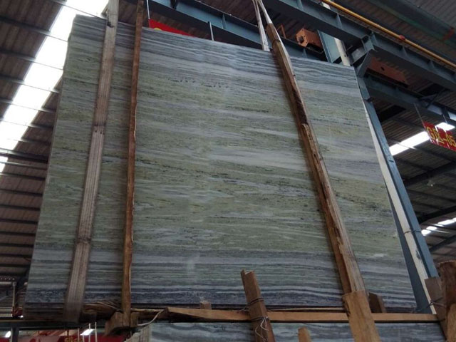 China wooden veined green marble