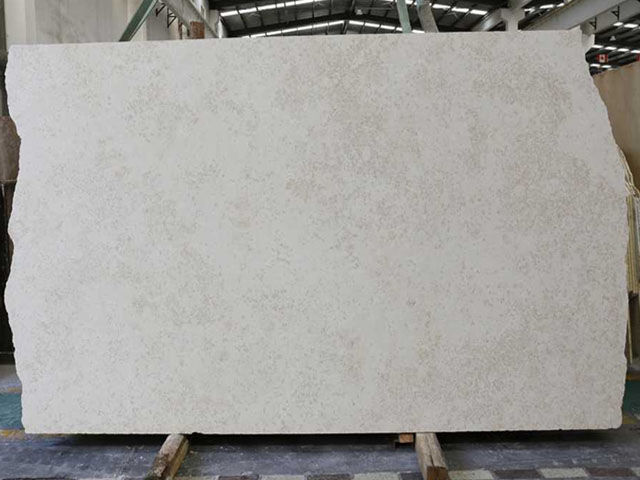 Haiti beige white marble slab