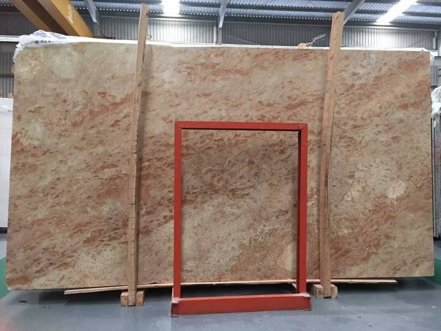 China butterfly red marble slab