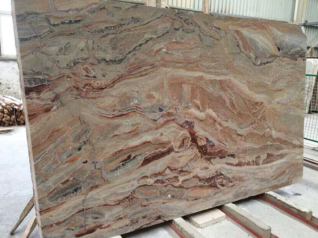 Italy veined Monica red marble slab