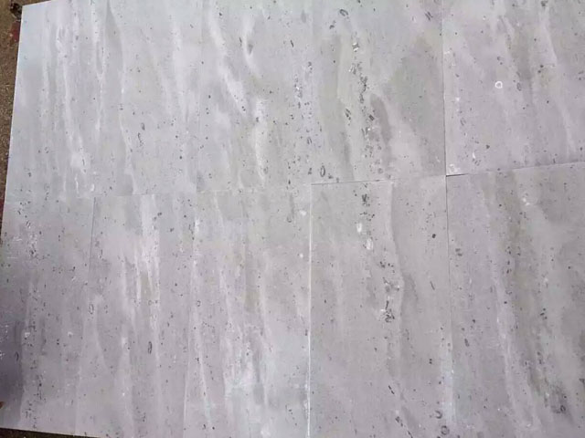 Italian silver grey travertine floor tiles