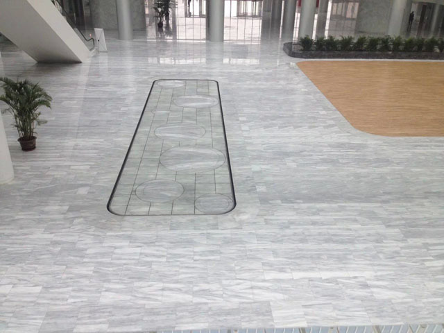Italian grey vein white cloud marble project