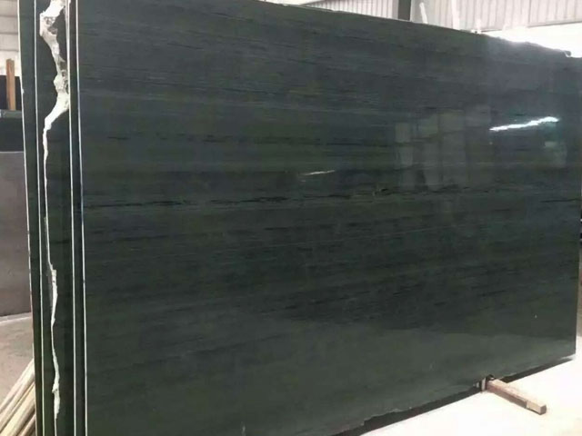 Chinese green wood veined marble