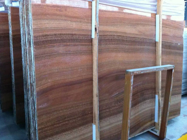 Chinese Imperial golden yellow wood veined marble