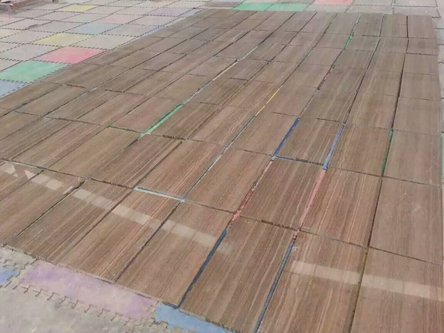 Chinese cafe wood veined sandalwood brown marble tile