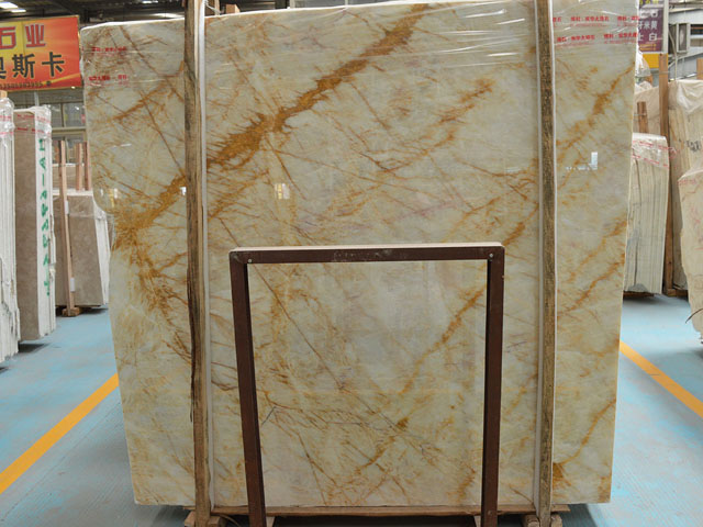 Chinese golden silk veined yellow brown marble