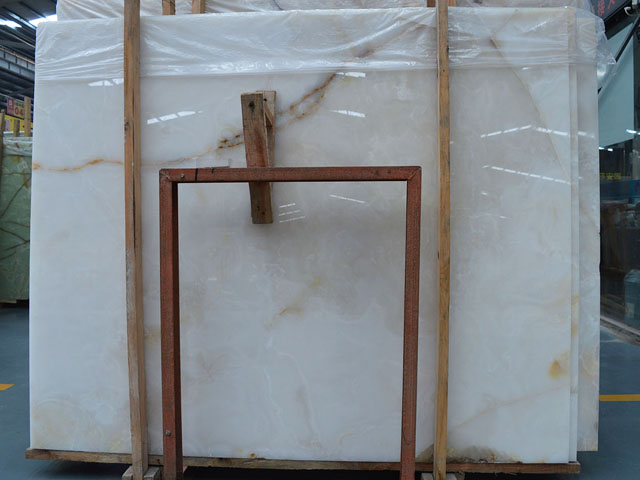 Chinese fine lines white jade marble