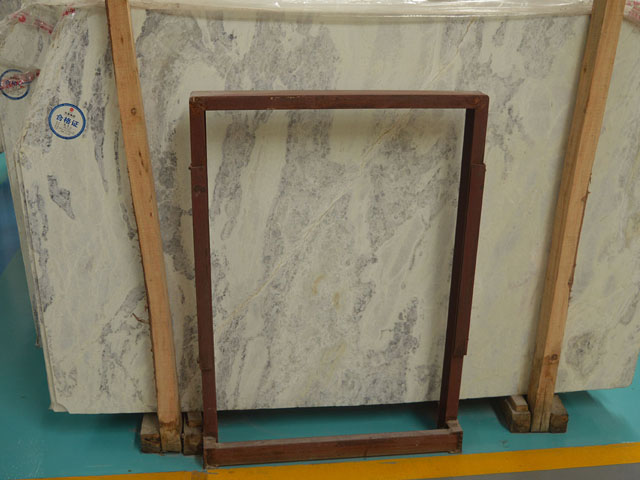Chinese grey veined white marble slab