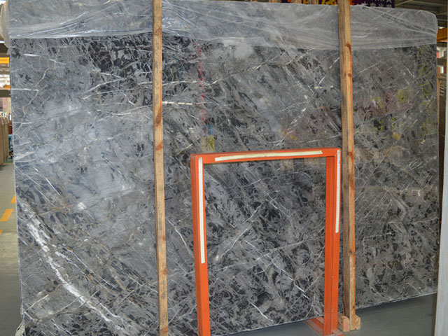 Imported black veins Roman grey marble slab