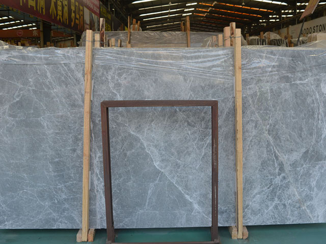 Chinese silver sable grey marble slab