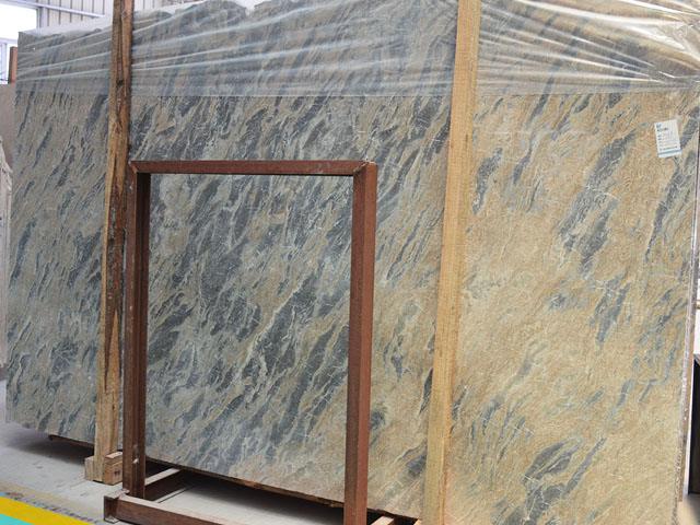 Chinese Apollo golden grey marble slab with golden veins