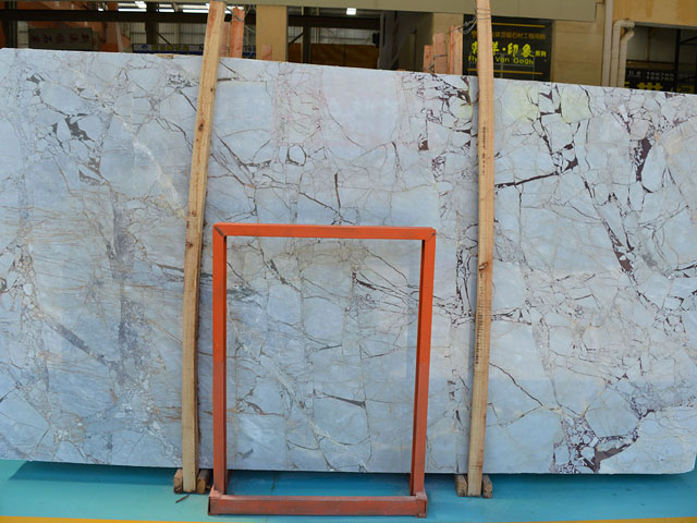 China white marble with red spider veins 