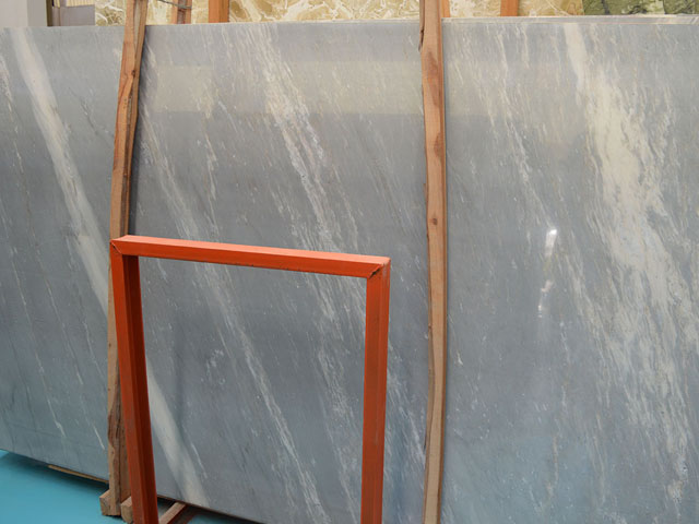 Chinese wavy grain blue grey marble slab