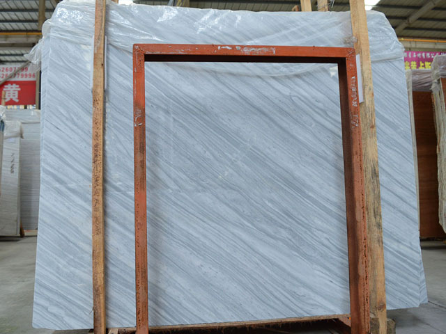 Greek wood grain white marble slab