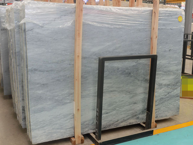 Chinese cloudy blue light grey marble