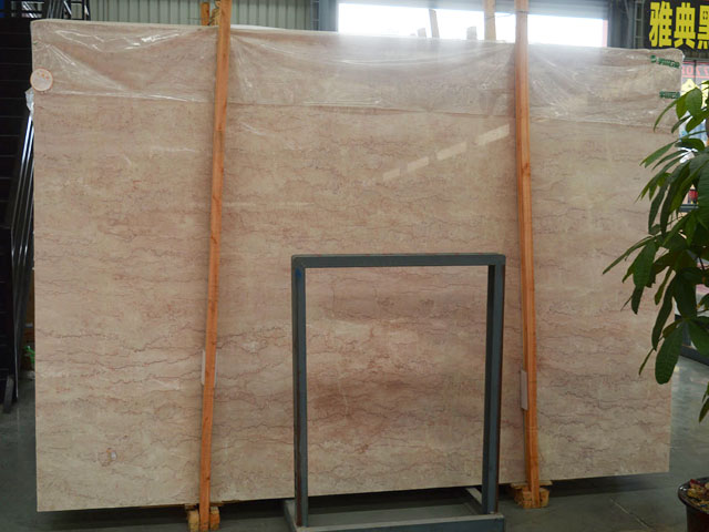 Chinese fine lines pink rose marble