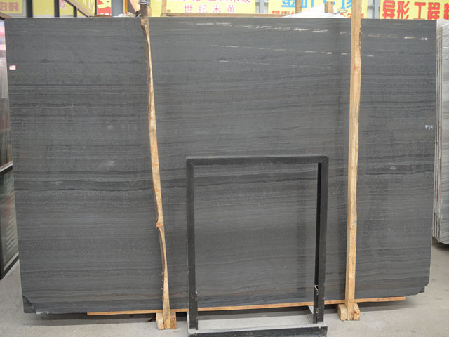 Chinese black sandal wood grain grey marble