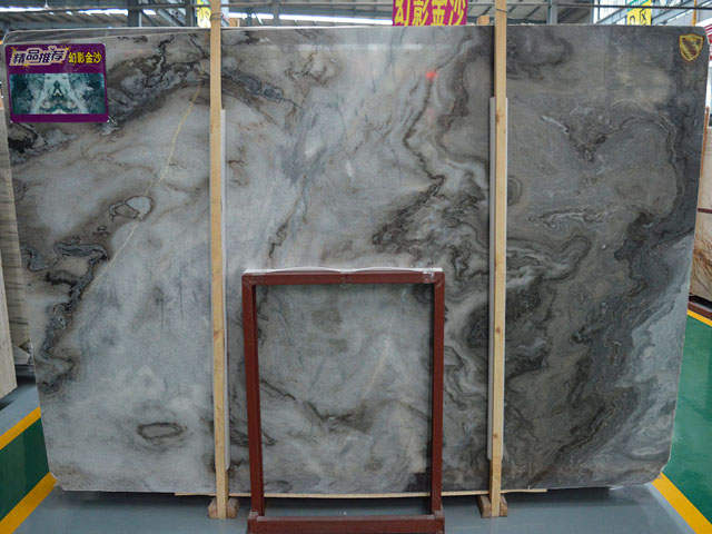 Chinese mirage sand light grey marble slab