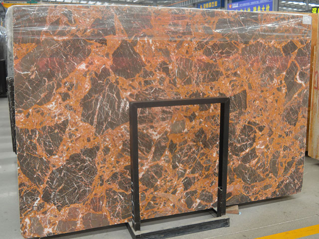 Chinese Imperial golden brown marble