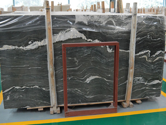 China white wavy grain grey marble supplier