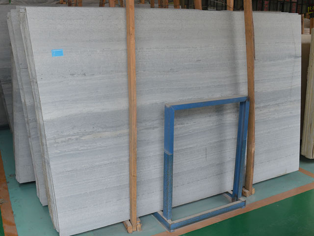 Chinese wood grain blue marble slab
