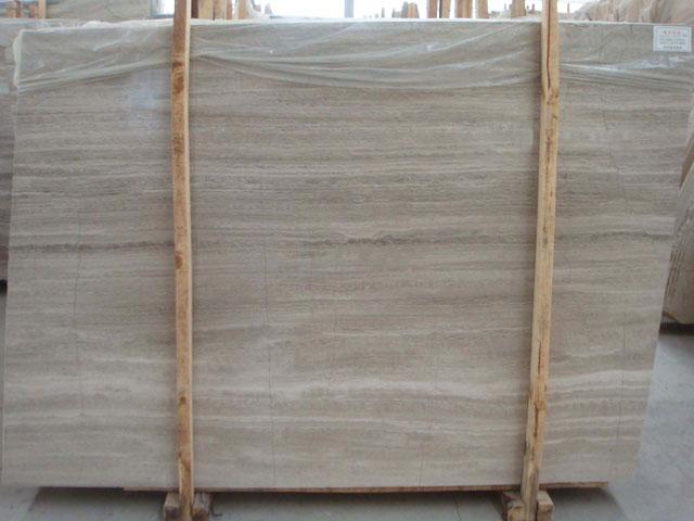 China guizhou white wood vein marble slab