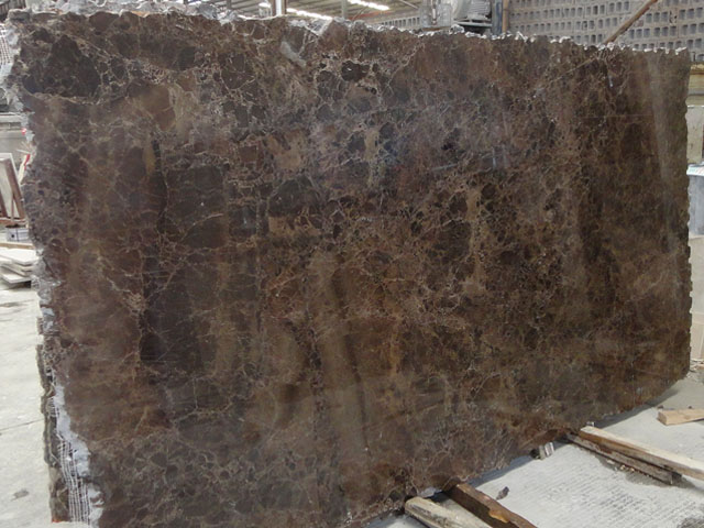 Spainish dark emperador brown marble slab