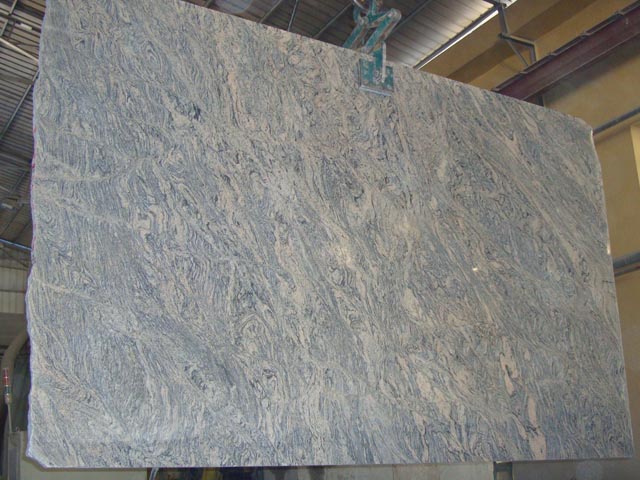 China wavy grain juparana blue granite slab