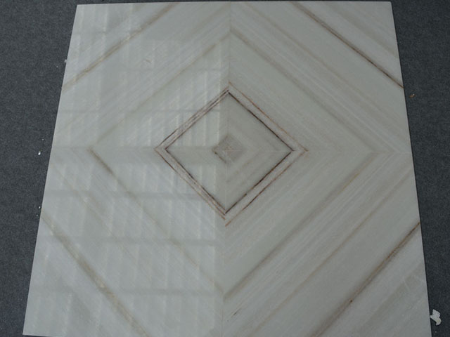 Ruled brown vein glacier white marble tile