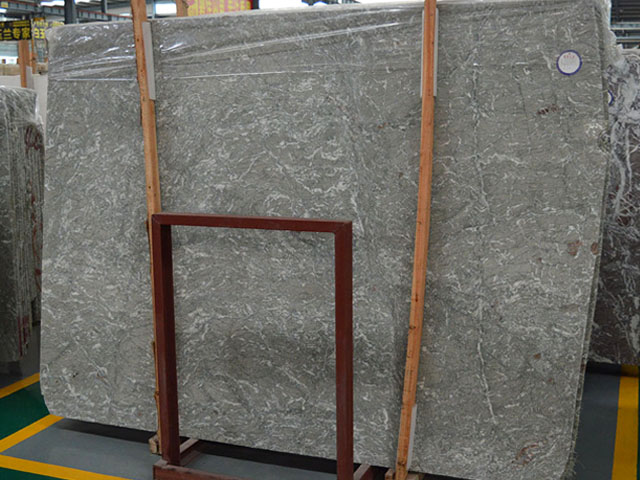 Iran green marble slab with white veins