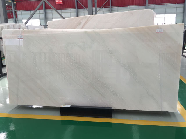Chinese rosa white mable slab