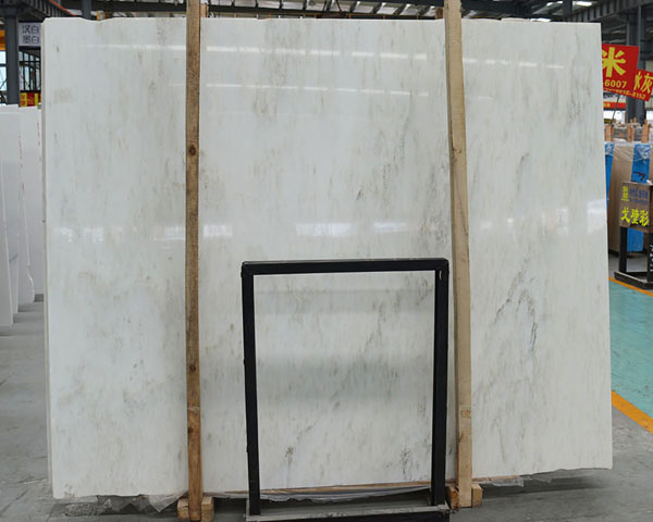 China black landscape veins white marble slab