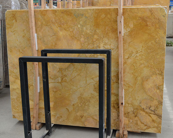 Chinese golden osmanthus veins yellow marble slab