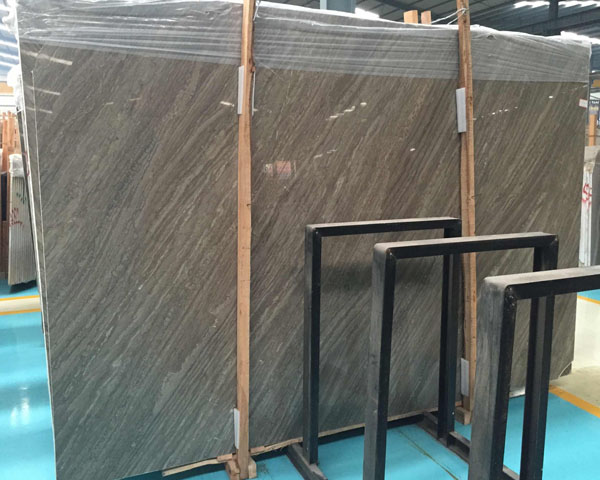 New product dark grey wood grain marble slab