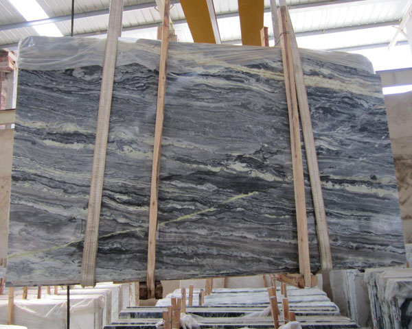 Imported Australia grey wavy grain marble slab