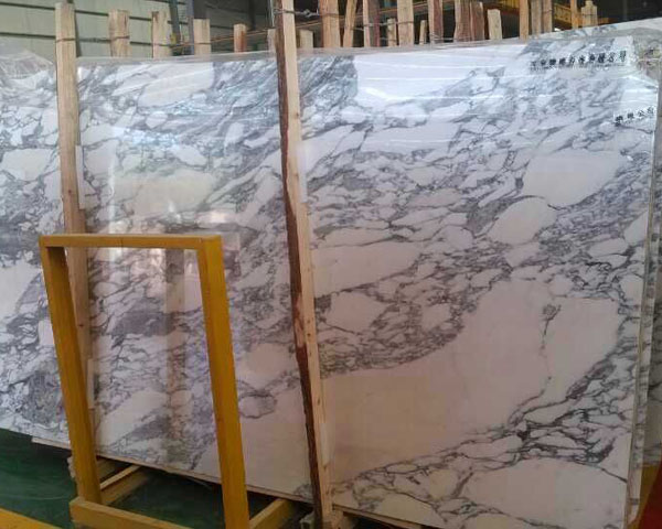 Arabescato statuario white marble slab imported from Italy