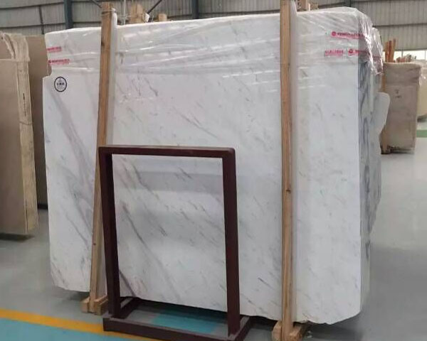 Imported wavy grain volakos white marble from Greece