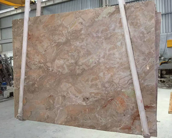 Imported unreal colour gold vein red marble from Philippines