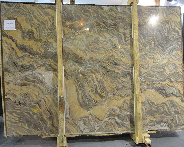 Imported river storm gold vein yellow marble