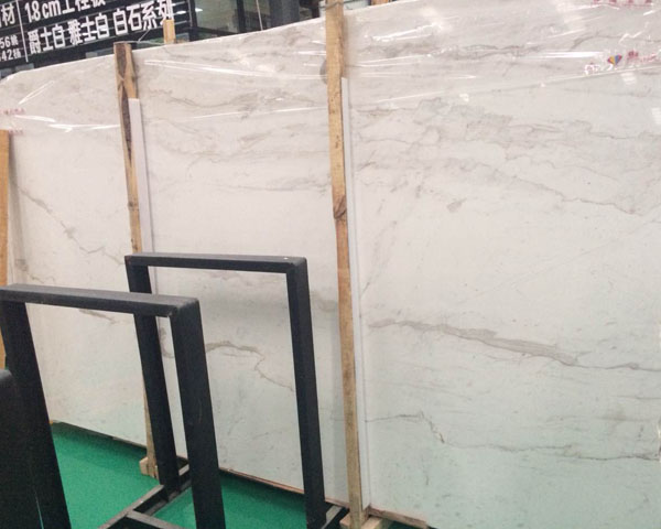New quarry volakas white marble slab