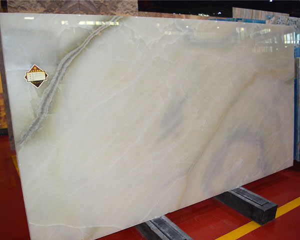 China snow white onyx marble slab