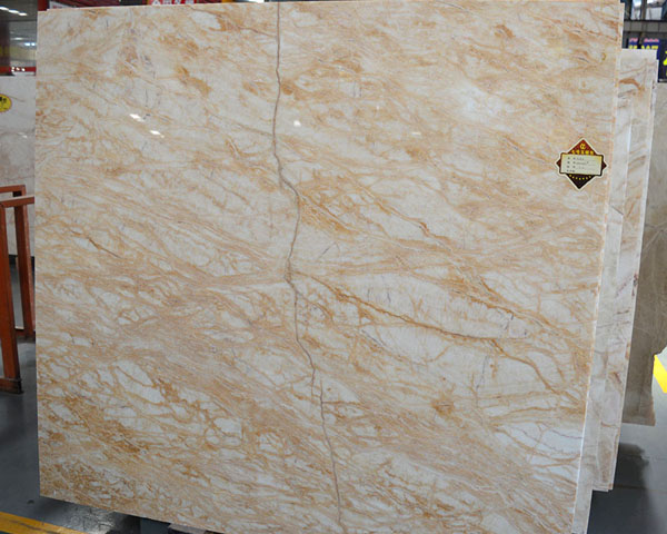 China gold veins white onyx marble
